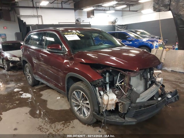 2019 TOYOTA HIGHLANDER XLE VIN: 5TDJZRFH2KS966233