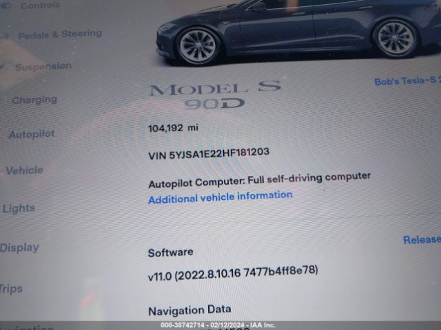 5YJSA1E22HF181203 Tesla Model S 100d/60d/75d/90d/p100d