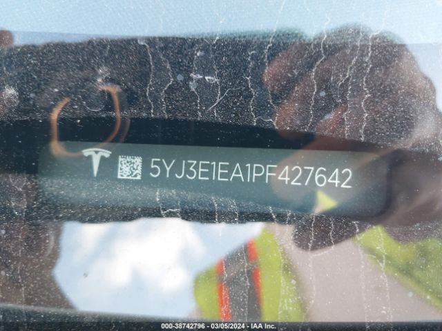 5YJ3E1EA1PF427642 Tesla MODEL 3