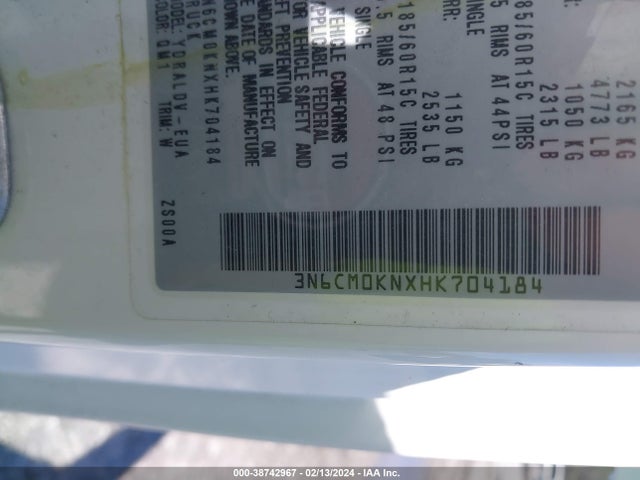 Nissan Nv200 S 2017 3N6CM0KNXHK704184 Image 9
