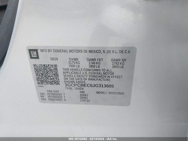 Chevrolet Silverado 1500 1lt 2018 3GCPCREC5JG313605 Image 9