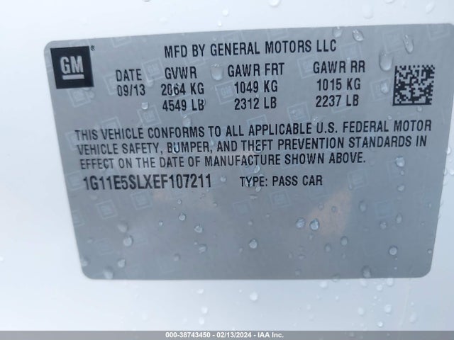 Chevrolet MALIBU 2LT 2014 1G11E5SLXEF107211 Image 9