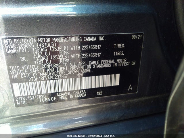 Toyota RAV4 LE 2021 2T3F1RFV4MC232957 Image 9