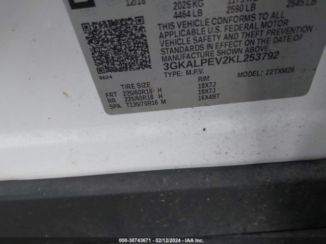 3GKALPEV2KL253792 GMC Terrain Slt
