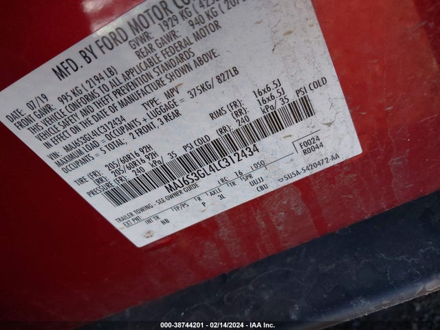Ford Ecosport 2020 MAJ6S3GL4LC312434 Image 26