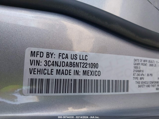 Jeep Compass Sport 4x4 2022 3C4NJDAB6NT221090 Image 9