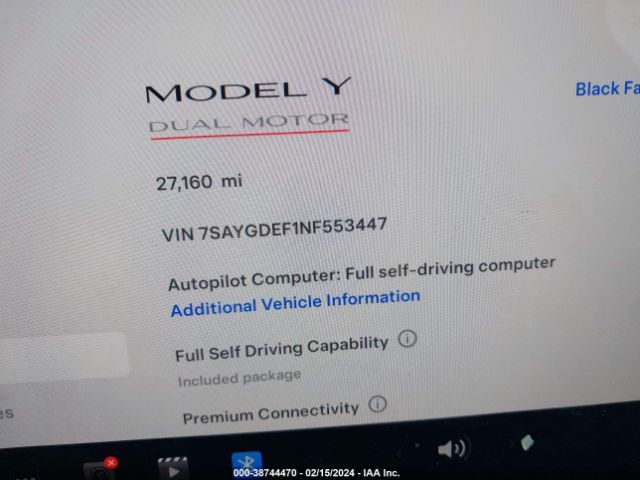 7SAYGDEF1NF553447 Tesla Model Y Performance Dual Motor All-wheel Drive