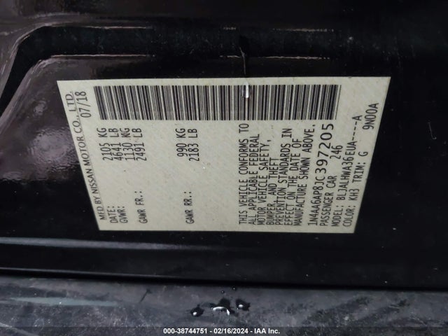 Nissan Maxima 3.5 Platinum 2018 1N4AA6AP8JC397205 Image 9