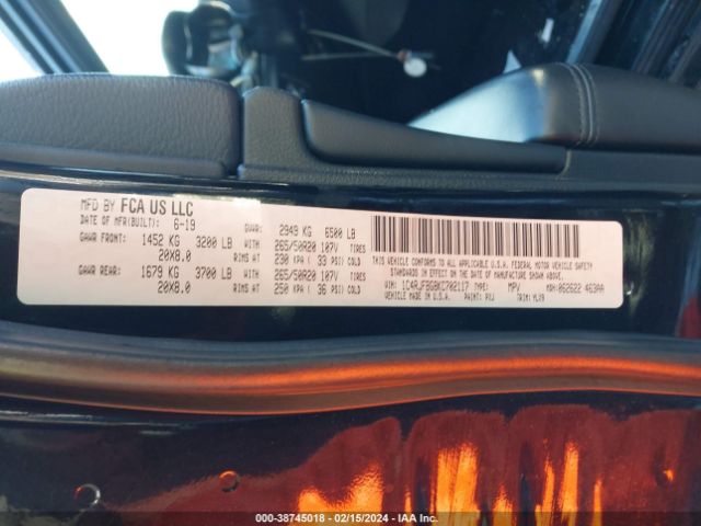 2019 JEEP GRAND CHEROKEE 1C4RJFBG8KC702117 Photo 8