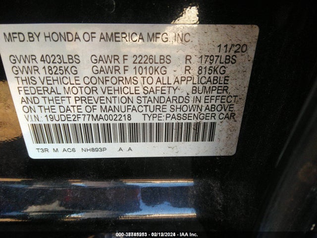 Acura Ilx Premium Package/technology Package 2021 19UDE2F77MA002218 Image 9