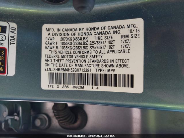 2HKRM4H52GH712381 Honda CR-V EX