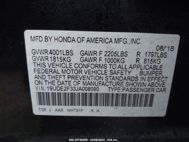 19UDE2F33JA008090 Acura Ilx Acurawatch Plus Package