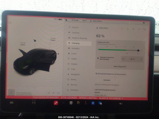7SAYGDEE3PF684261 Tesla Model Y Awd/long Range Dual Motor All-wheel Drive