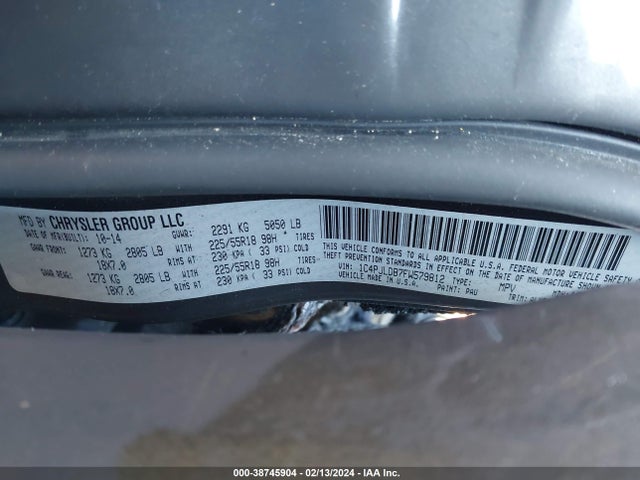 Jeep Cherokee Limited 2015 1C4PJLDB7FW579812 Image 9