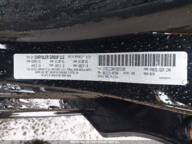 1C3CCCCB0FN525109 Chrysler 200 C