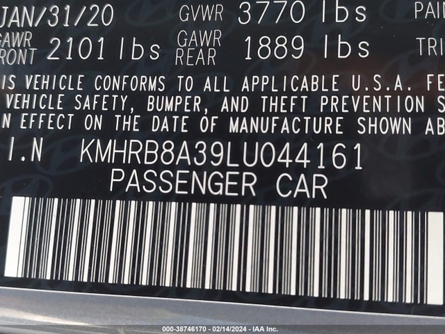 Hyundai Venue Se 2020 KMHRB8A39LU044161 Image 9