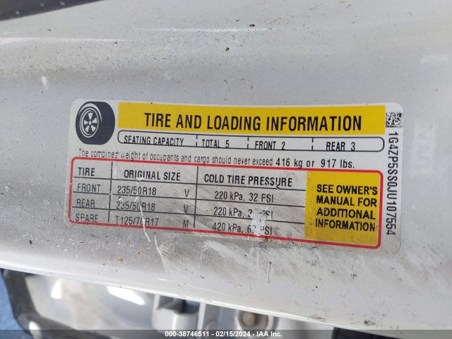1G4ZP5SS0JU107554 Buick Lacrosse Essence