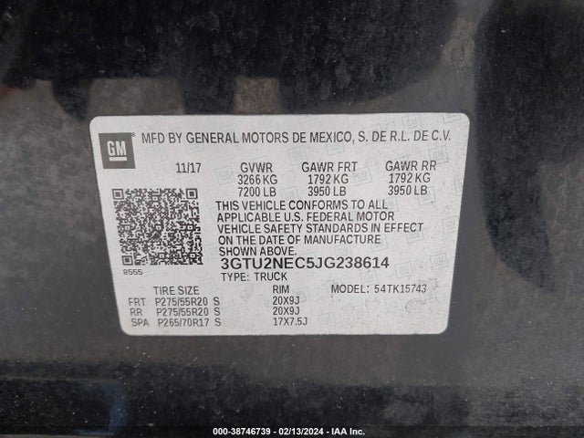 GMC Sierra 1500 Slt 2018 3GTU2NEC5JG238614 Image 9