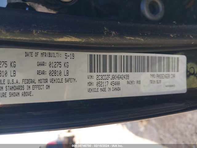 Dodge Challenger R/t Scat Pack 2019 2C3CDZFJ6KH642439 Image 9