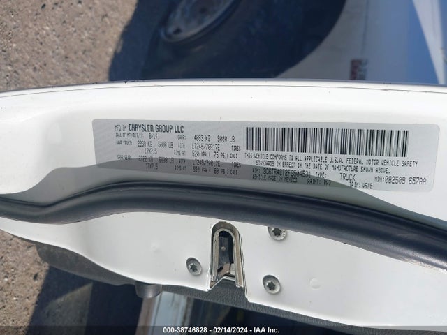 2015 RAM 2500 TRADESMAN VIN: 3C6TR4CT2FG504531