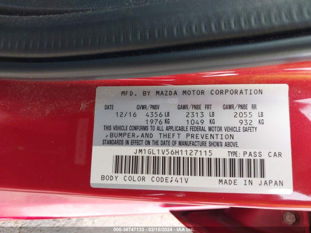 Mazda Mazda6 Touring 2017 JM1GL1V56H1127115 Image 9