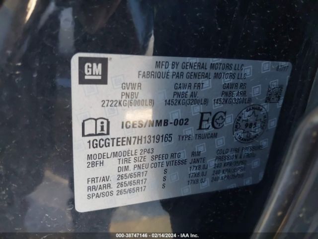 1GCGTEEN7H1319165 Chevrolet Colorado Zr2
