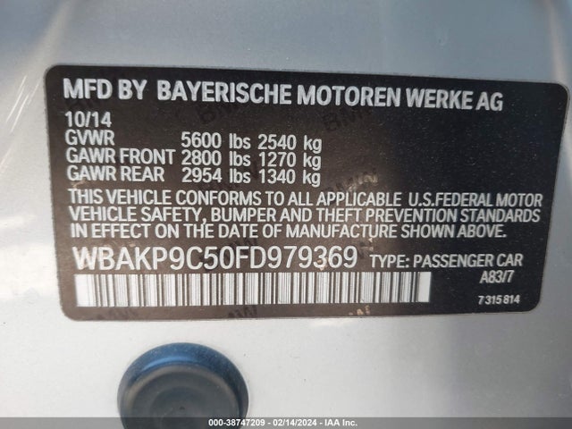 WBAKP9C50FD979369 BMW 550i Xdrive