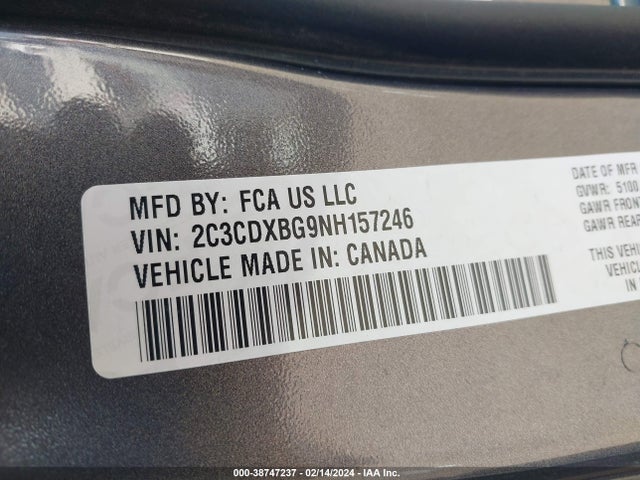 Dodge Charger Sxt Rwd 2022 2C3CDXBG9NH157246 Image 9