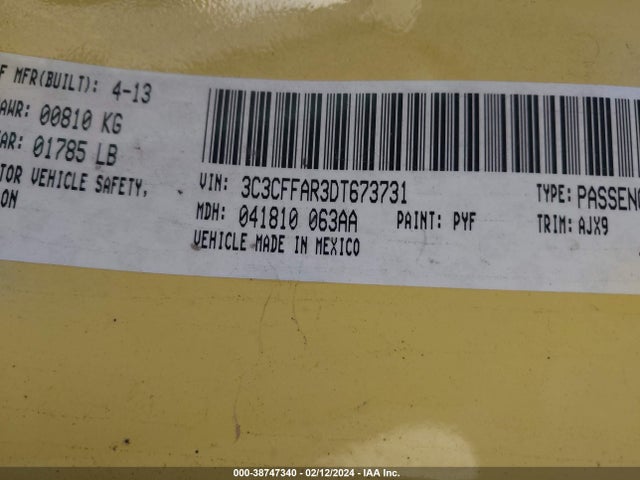 2013 FIAT 500 3C3CFFAR3DT673731 Photo 8