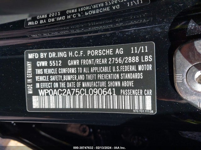 2012 PORSCHE PANAMERA WP0AC2A75CL090641 Photo 8