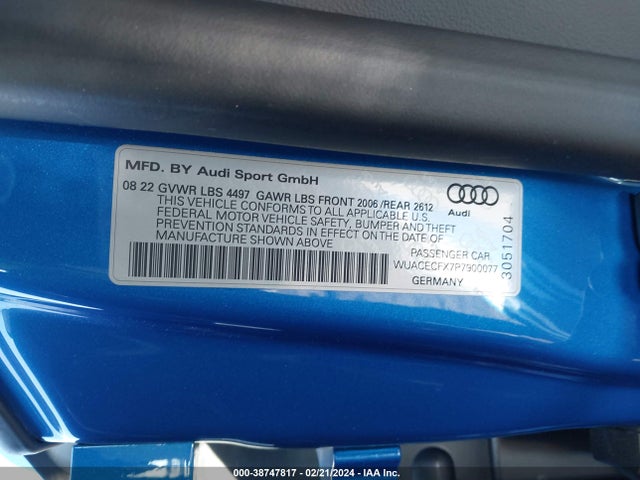 2023 AUDI R8 SPYDER WUACECFX7P7900077 Photo 8