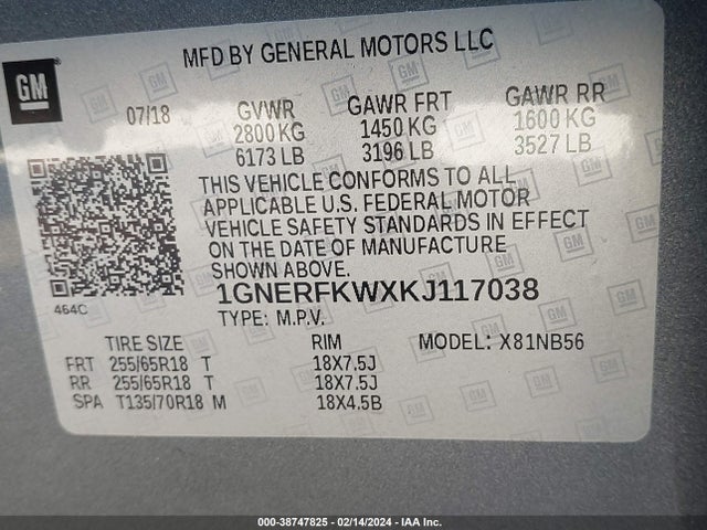 Chevrolet Traverse Ls 2019 1GNERFKWXKJ117038 Image 9
