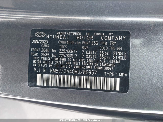 Hyundai Tucson Value 2021 KM8J33A40MU286957 Image 9