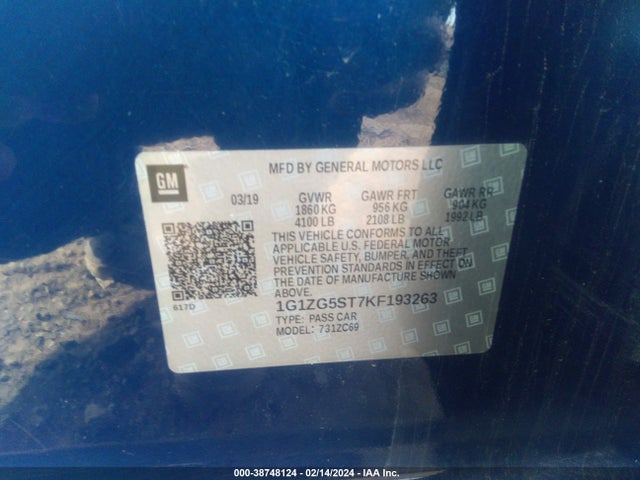 Chevrolet MALIBU RS 2019 1G1ZG5ST7KF193263 Image 9