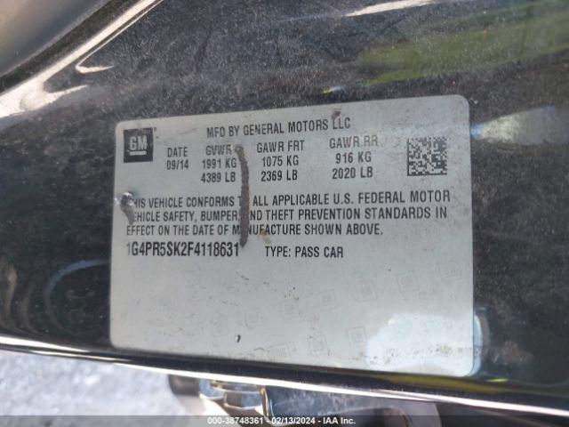 1G4PR5SK2F4118631 Buick Verano Convenience Group