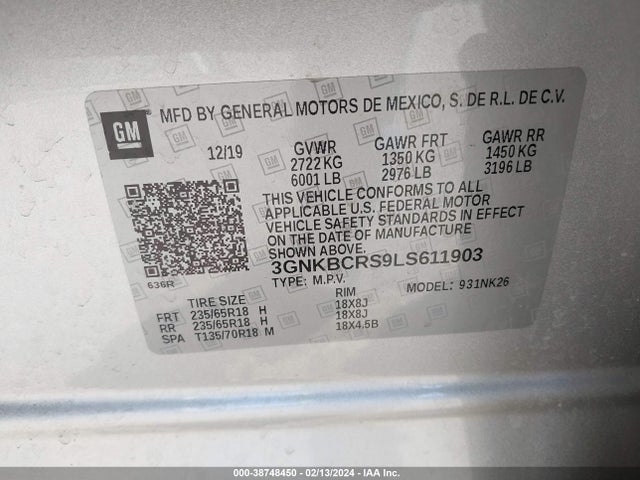 Chevrolet Blazer Fwd 2lt 2020 3GNKBCRS9LS611903 Image 9