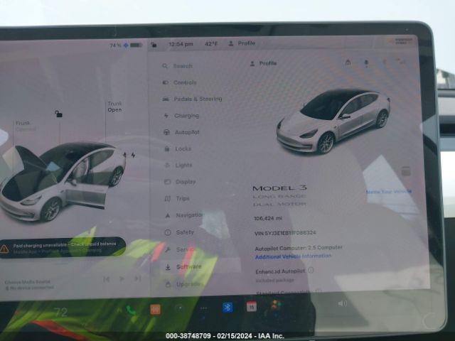 5YJ3E1EB1JF086324 Tesla Model 3 Long Range/performance