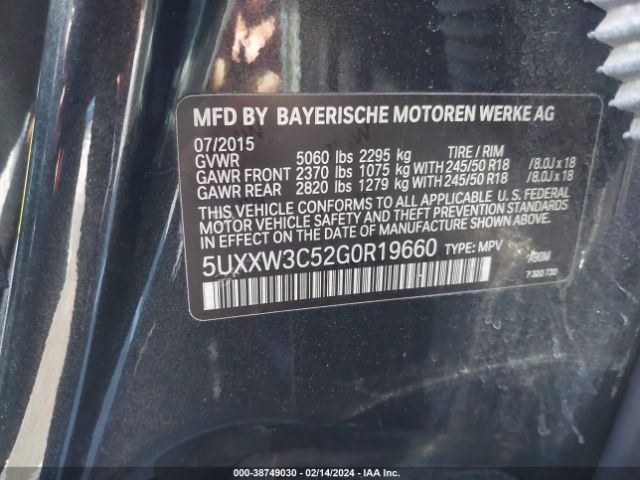 5UXXW3C52G0R19660 BMW X4 Xdrive28i