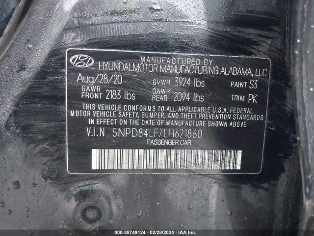 Hyundai Elantra Value Edition 2020 5NPD84LF7LH621860 Image 9