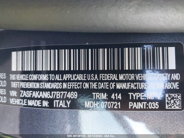 ZASFAKAN6J7B77469 Alfa Romeo Stelvio Awd