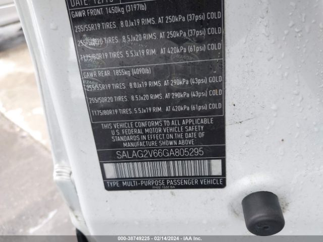 SALAG2V66GA805295 Land Rover LR4