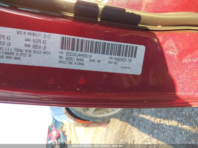 2C3CDXGJ4HH593110 Dodge Charger R/t Scat Pack Rwd