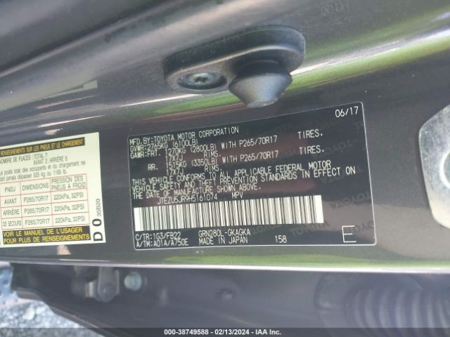 JTEZU5JR9H5161074 Toyota 4RUNNER SR5