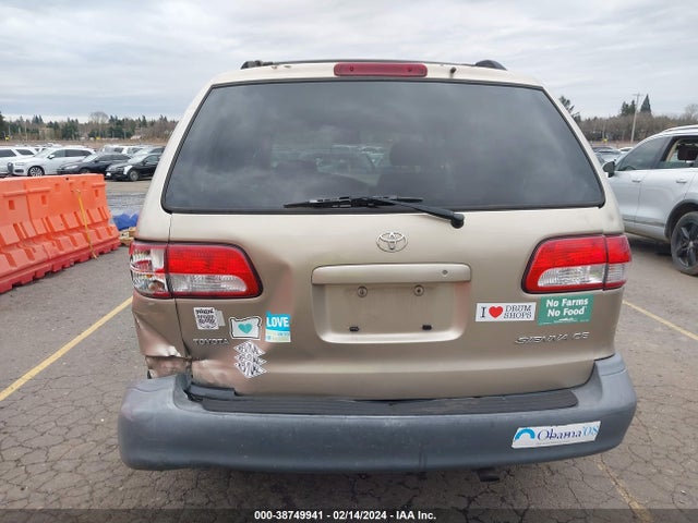 2002 TOYOTA SIENNA CE VIN: 4T3ZF19C02U442462