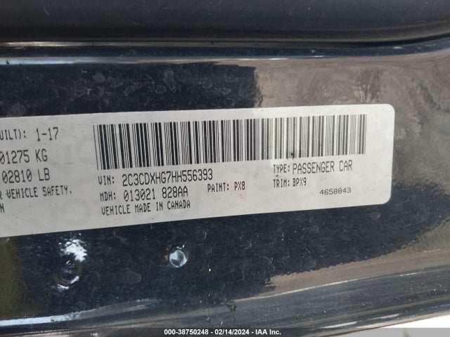Dodge Charger Sxt Rwd 2017 2C3CDXHG7HH556393 Image 9