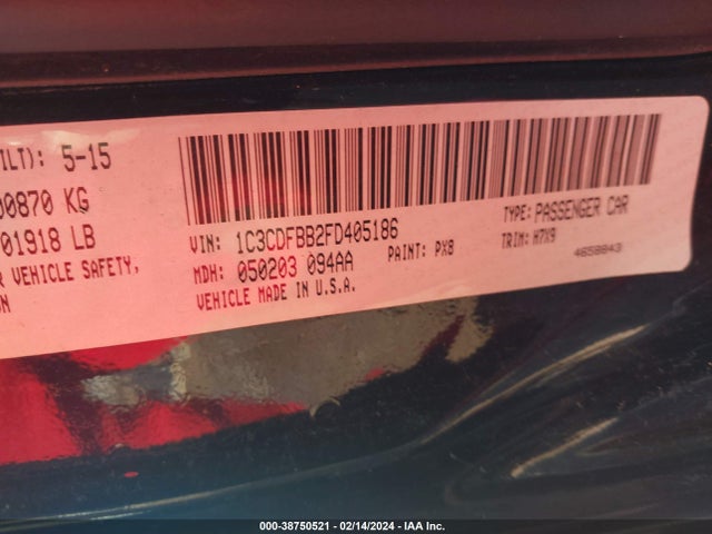 Dodge DART SXT 2015 1C3CDFBB2FD405186 Image 9