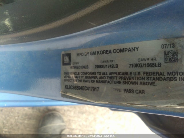Chevrolet Spark Ls Auto 2014 KL8CB6S94EC417917 Image 9