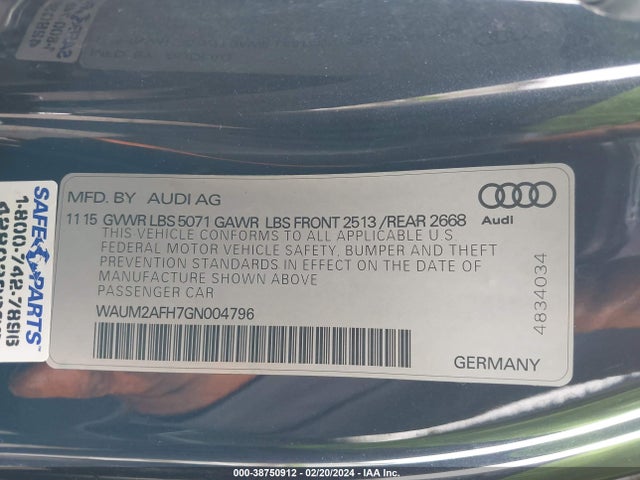 Audi A5 2.0t Premium 2016 WAUM2AFH7GN004796 Image 9