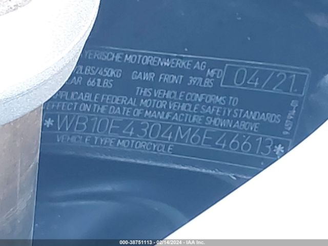 2021 BMW S 1000 WB10E4304M6E46613 Photo 9