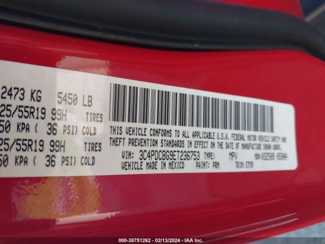 3C4PDCBG9ET236753 Dodge Journey Sxt